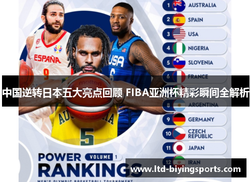 中国逆转日本五大亮点回顾 FIBA亚洲杯精彩瞬间全解析