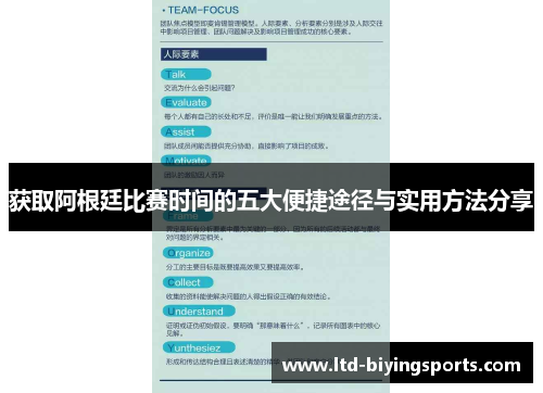 获取阿根廷比赛时间的五大便捷途径与实用方法分享